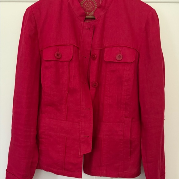 Coldwater Creek 100 % Linen Jacket Sz 10 - Picture 3 of 12